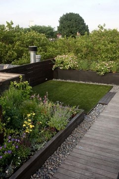 Artificial Grass Rooftop Garden
